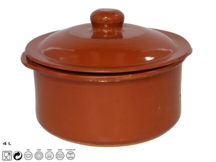OLLA RECTA 25CM 1023 BARRO 4L